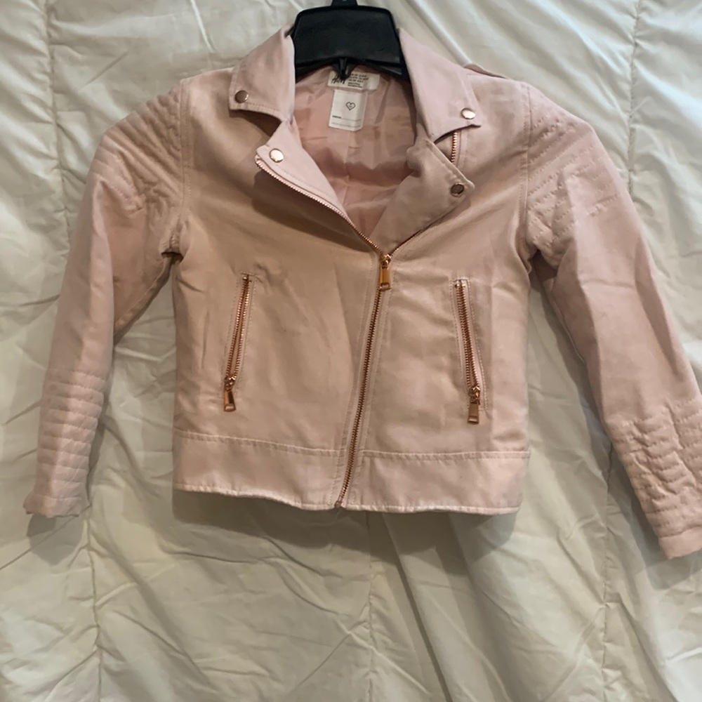 Kids pink Moto jacket